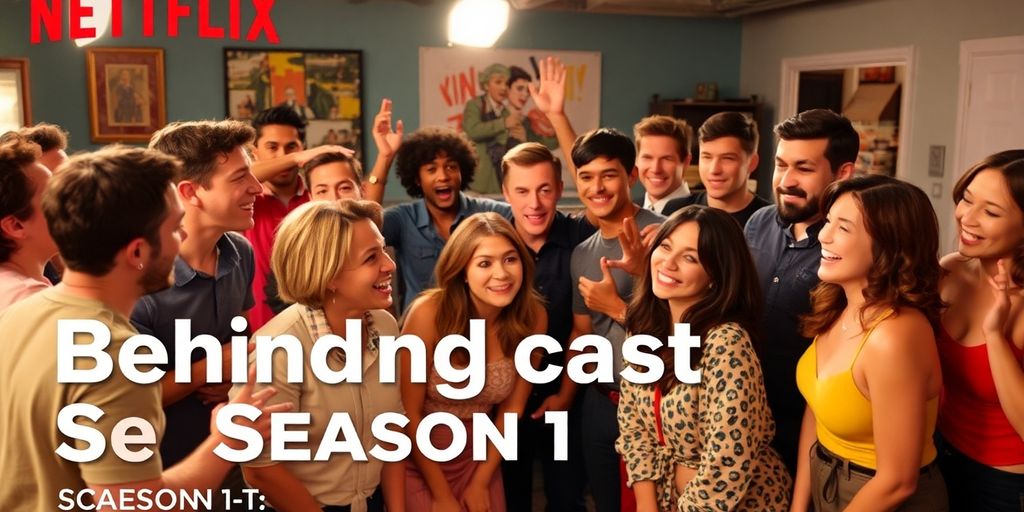 Netflix cast behind the scenes of Season 1.