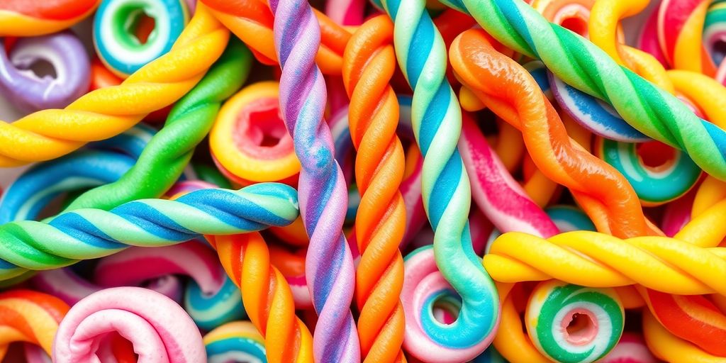 Colorful twisters in a variety of flavors and shapes.