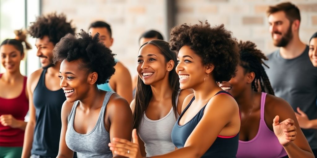 People enjoying fitness together, embodying community and support.